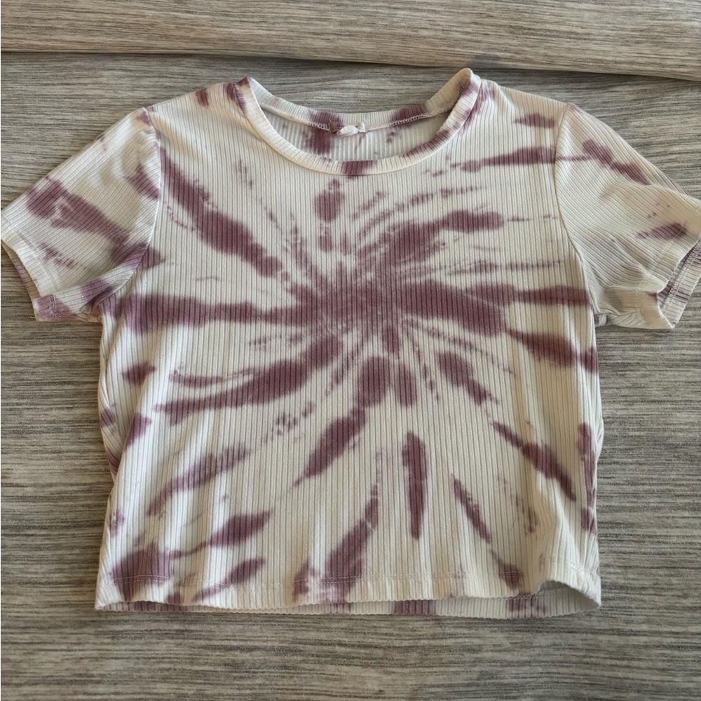 Garage Purple Tie-Dye Crop Top